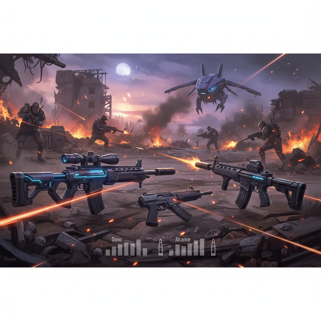 Guia de Armas Free Fire: Dano e Alcance para Dominar o Campo de Batalha — illustration