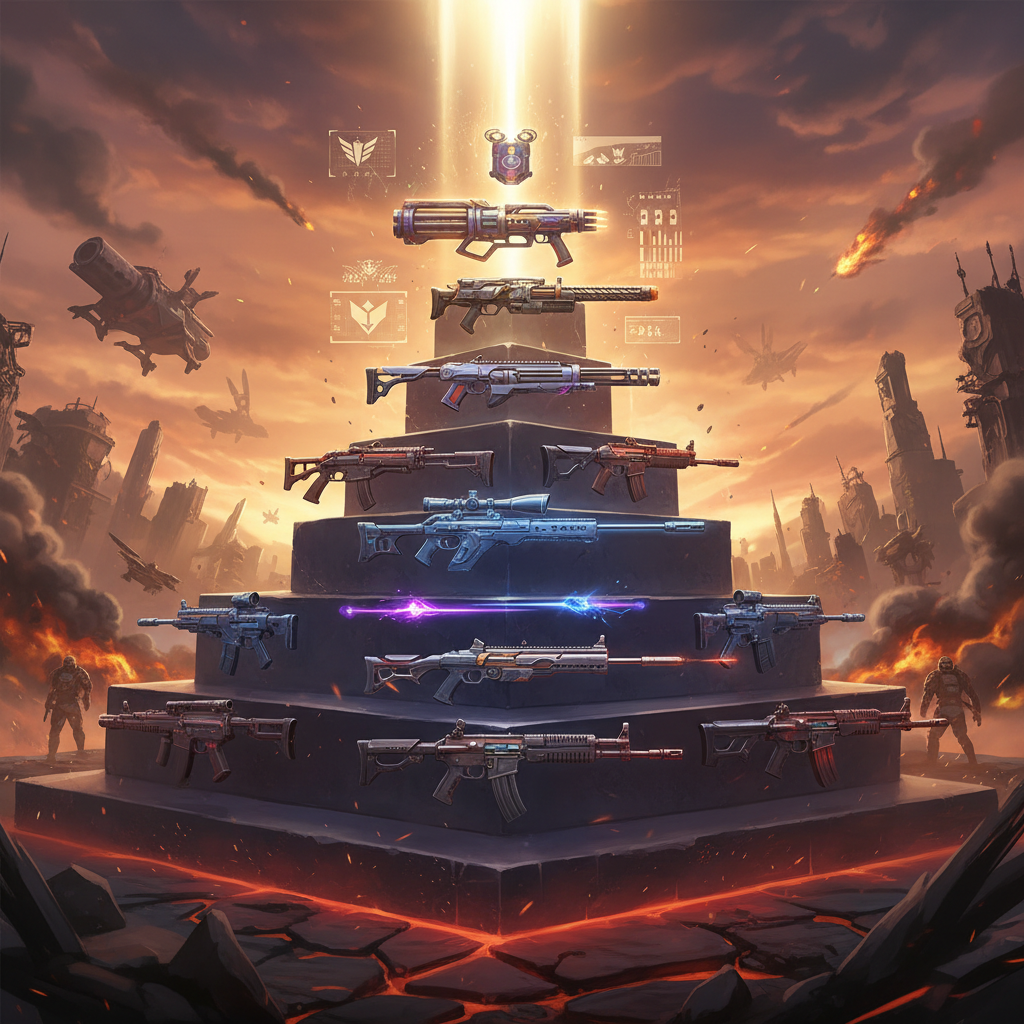 Melhores Armas do Free Fire Tier List para Dominar o Campo de Batalha em 2026 — illustration